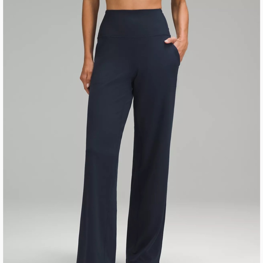 Lululemon Align high rise wide leg in true navy regular length